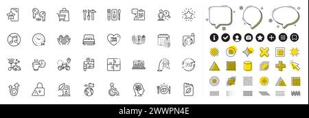 Set of Bike delivery, True love and Vip phone line icons for web app. Pictogram icon Vector Stock Vector