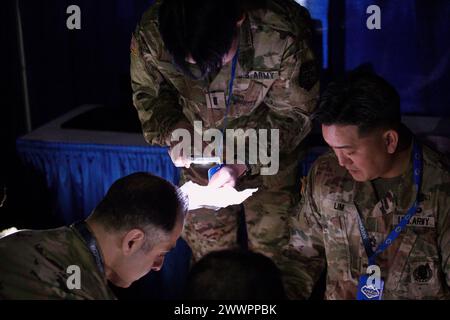 Soldiers assigned to the Military Intelligence Readiness Command and U ...