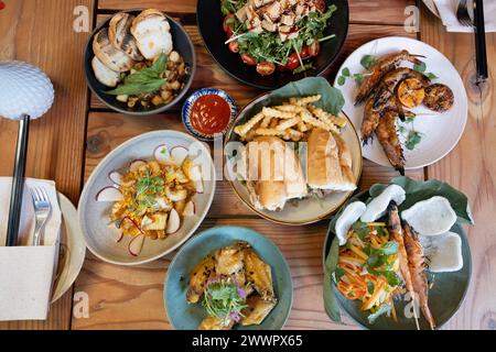 Asian Fusion Feast Stock Photo
