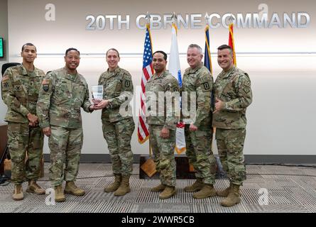 Maj. Gen. Daryl O. Hood (second from the left), the commanding general ...