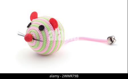 Colorful animal toy mouse isolated on white. Stock Photo