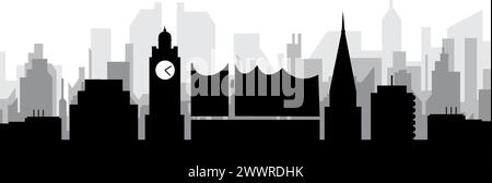 Cityscape skyline panorama of HAMBURG, GERMANY Stock Vector