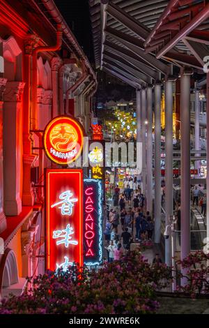 Restaurant signs of Chinatown Singapore Stock Photo