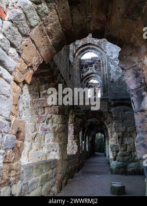 Old corridor in Oybin castle (Saxony, Germany) Stock Photo