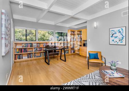 An Interior shot of a bedroom of a luxury home Stock Photo