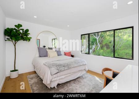 An Interior shot of a bedroom of a luxury home Stock Photo