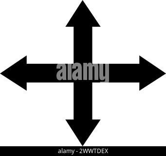 arrow directions up down right left Stock Vector