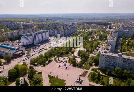 View from drone of Stary Oskol Stock Photo