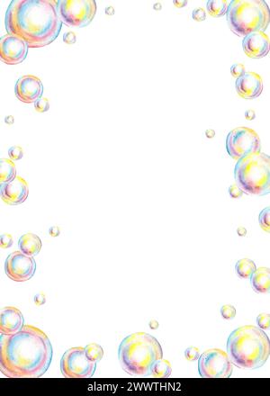 Border water bubbles . Abstract frame for modern backgrounds, brochure ...