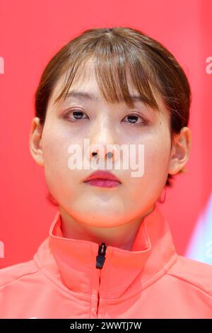 Tokyo, Japan. 25th Mar, 2024. Honami Maeda (JPN) Marathon : Japanese Marathon representative for the upcoming 2024 Paris Olympic Games attends a press conference in Tokyo, Japan . Credit: Naoki Nishimura/AFLO SPORT/Alamy Live News Stock Photo