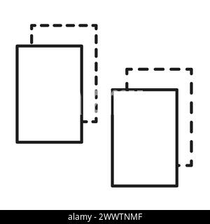Mobile device transformation icons. Smartphone rotation and flip symbols. Screen orientation change signs. Vector illustration. EPS 10. Stock Vector