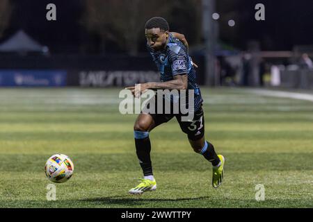 Twquilla, Washington, USA. 24th Mar, 2024. Tacoma Defiance player TRAVIN SOUSA #31 takes the ball down the field towards the goal, in the 2nd half of the game, Tacoma Defiance vs Colorado Rapids, with a game ending score of 4-2 on 3-24-22. (Credit Image: © Melissa Levin/ZUMA Press Wire) EDITORIAL USAGE ONLY! Not for Commercial USAGE! Stock Photo