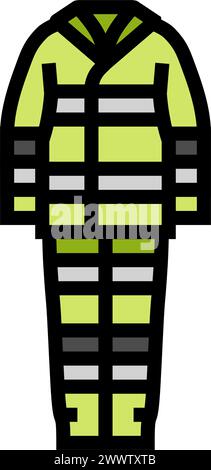high visibility clothing line icon vector illustration Stock Vector ...
