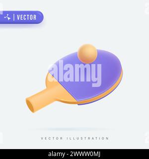 Rackets for playing table tennis Stock Vector