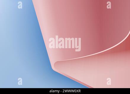 The bright pink wave sheet paper on a light blue paper sheet paper vector design Stock Vector