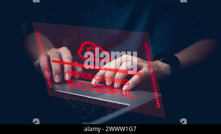 Cyber security, data, privacy from hacker theft and crime, digital online networks, software and technology access systems and passwords. Stock Photo