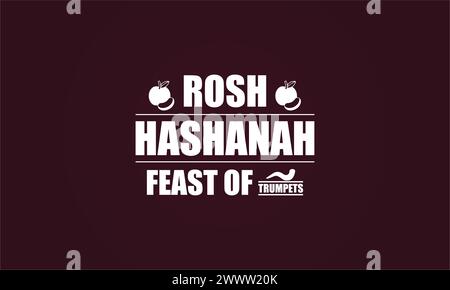 Celebrate Rosh Hashanah with text illustration design Stock Vector