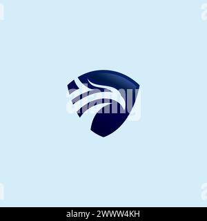Eagle Shield Logo. Bird logo Stock Vector