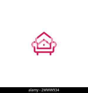 Interior Chair Logo. Home Icon Stock Vector