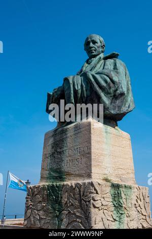 Statue of Italian antiquarian Bartolomeo Borghesi - San Marin Stock Photo