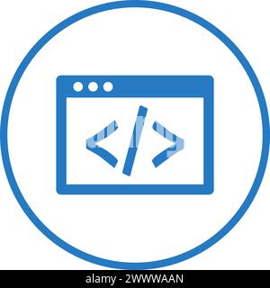 Code, coding, html icon - Beautiful vector design. Perfect use for web, print media, online design, commercial use or any kind of design project. Stock Vector