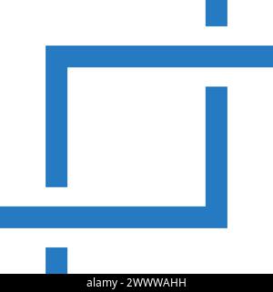Crop, tool, transform icon. Use for designing and developing websites, commercial purposes, print media, web or any type of design task. Stock Vector