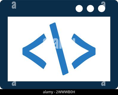 Code, coding, html icon - Beautiful vector design. Perfect use for web, print media, online design, commercial use or any kind of design project. Stock Vector