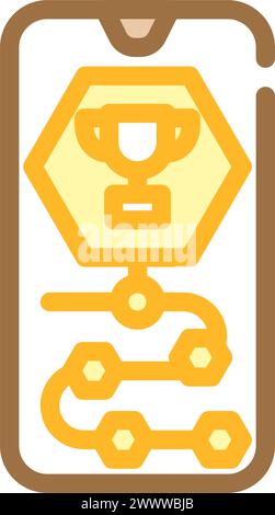 gamification ux ui design color icon vector illustration Stock Vector ...