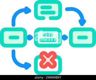 guerrilla testing ux ui design color icon vector illustration Stock Vector