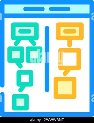 affinity diagram ux ui design color icon vector illustration Stock ...