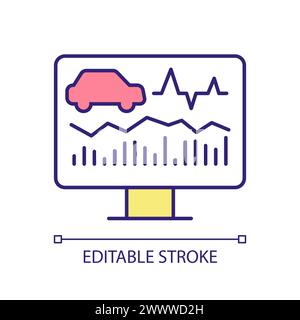 Vehicle maintenance RGB color icon Stock Vector