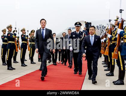 Beijing, China. 26th Mar, 2024. BEIJING - Outgoing Prime Minister Mark Rutte upon arrival at the airport on the first day of a working visit to the People's Republic of China. ANP REMKO DE WAAL netherlands out - belgium out Credit: ANP/Alamy Live News Stock Photo