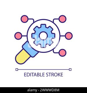 Engineering analysis RGB color icon Stock Vector