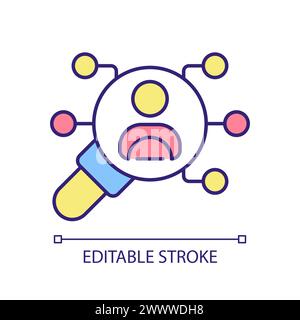 Driver behaviour analysis RGB color icon Stock Vector