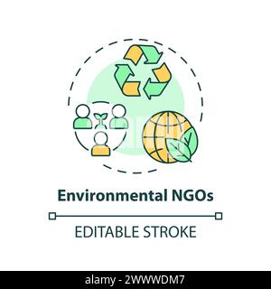 Environmental NGOs multi color concept icon Stock Vector