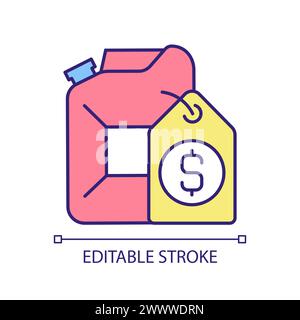 Fuel discount RGB color icon Stock Vector