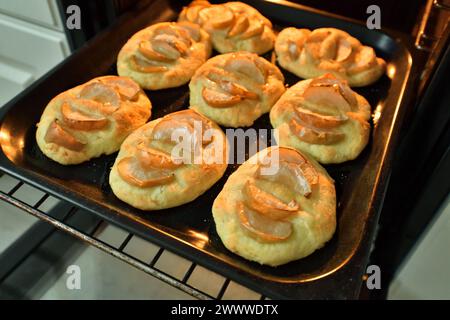 curd cheesecakes with apples Stock Photo