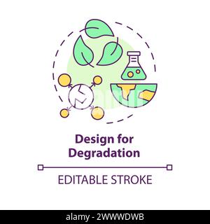 Design for degradation multi color concept icon Stock Vector