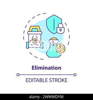 Elimination multi color concept icon Stock Vector