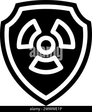 security nuclear energy glyph icon vector illustration Stock Vector