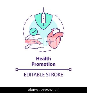 Health promotion multi color concept icon Stock Vector