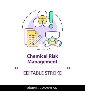 Chemical risk management multi color concept icon Stock Vector