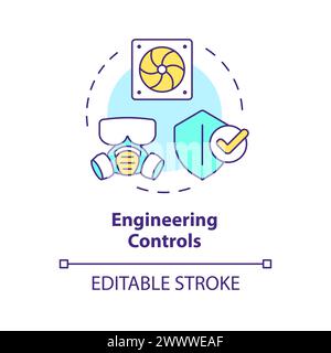 Engineering controls multi color concept icon Stock Vector
