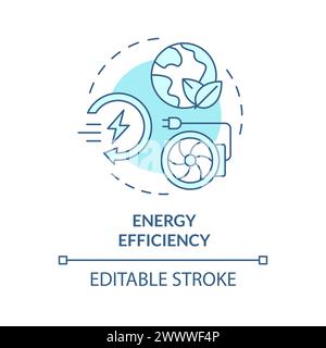 Energy efficiency soft blue concept icon Stock Vector