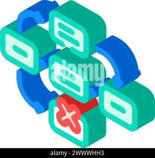 guerrilla testing ux ui design isometric icon vector illustration Stock Vector