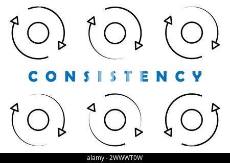 Consistency thin linear technology network outline icon. Stock Vector