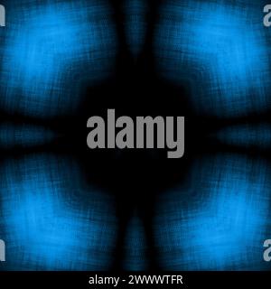 Black background with abstract grunge blue border Stock Photo