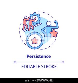 Persistence multi color concept icon Stock Vector