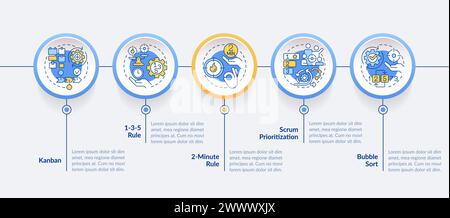 Prioritization tools circle infographic template Stock Vector