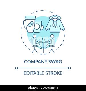 Company swag soft blue concept icon Stock Vector